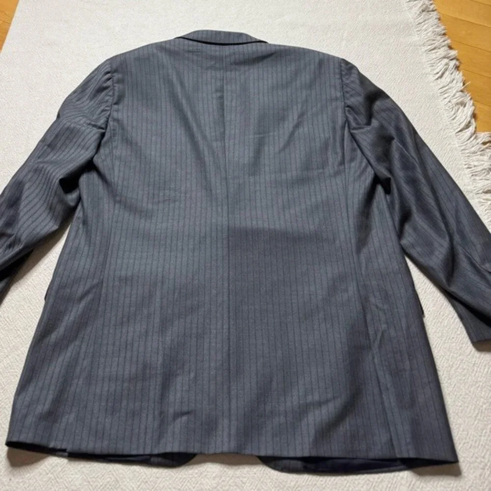 Ermenegildo Zegna Trofeo Men’s Wool Grey Pinstripe Sports Coat Blazer 48R 58 IT - Picture 10 of 11